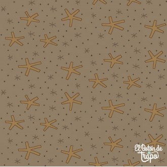 Anni Downs taupe con estrellas Celebrating Christmas