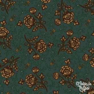 Tela Kim Diehl Wild Rose 30 cm