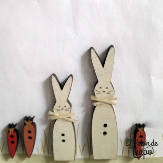 Pack 5 Botones Conejitos