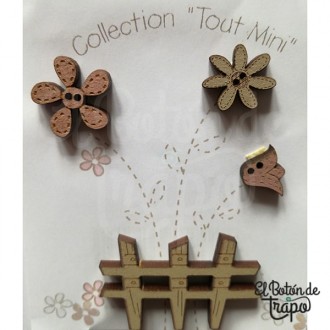 Pack 4 Botones Florecitas...