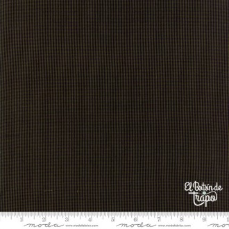 Tela country algodón peinado de Primitive Gatherings Vichy verde y negro 2