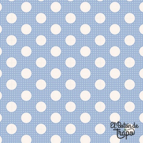 Tela Tilda Dots Blue 22 cm