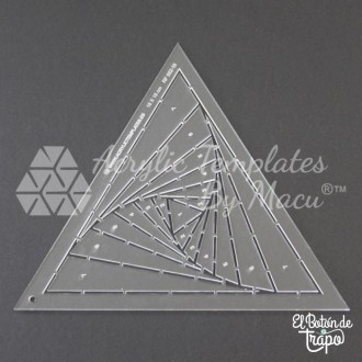 Plantilla Log Cabin Twister Triangular