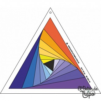 Plantilla Log Cabin Twister Triangular 2