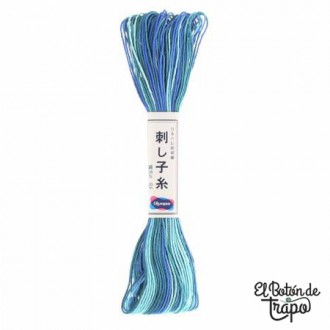 Hilo Sashiko Multicolor Azul Turquesa Olympus 2
