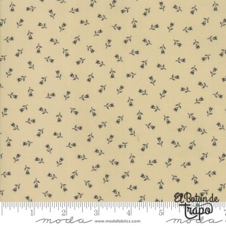 Tela patchwork beige con tulipanes de primitive gatherings para moda fabrics 2