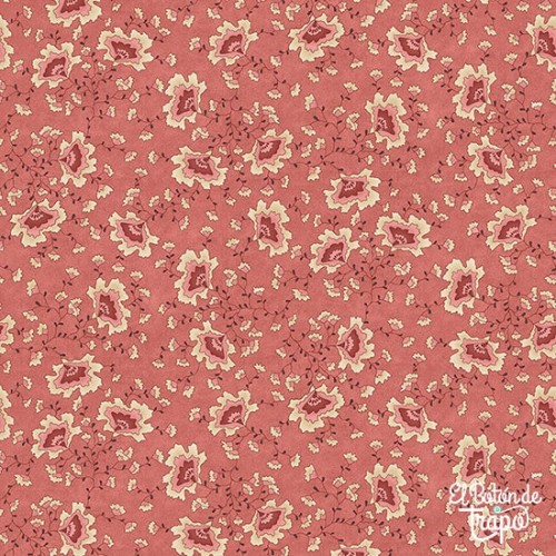 Tela Kim Diehl Blush and Blue Meandering Blossoms