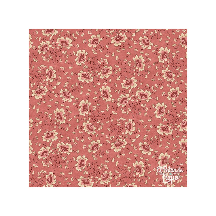 Tela Kim Diehl Blush and Blue Meandering Blossoms