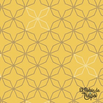 Tela Fresh & Fab Gold Stars