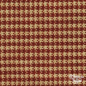 Tela Country Patchwork mini vichy beige y granate
